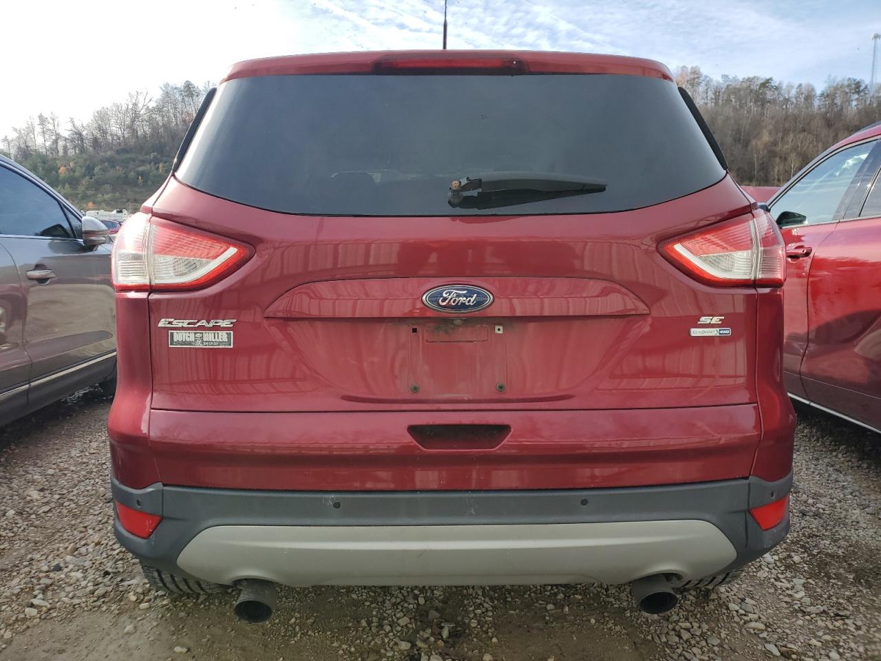 2014 Ford Escape VIN 1FMCU9GX8EUA03989 Copart auction photo, front end / side damage thumbnail 6