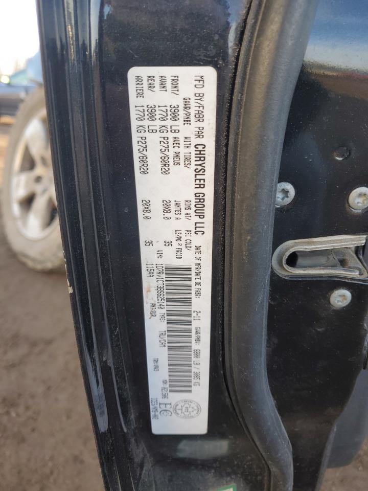 2011 Dodge RAM VIN 1D7RV1CT3BS625140 Copart auction photo, front end / rear end damage thumbnail 15