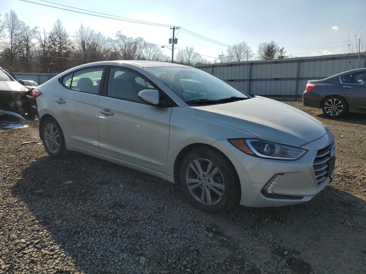 2017 Hyundai Elantra VIN KMHD84LF2HU337318 Copart auction photo, rear end / front end damage thumbnail 4