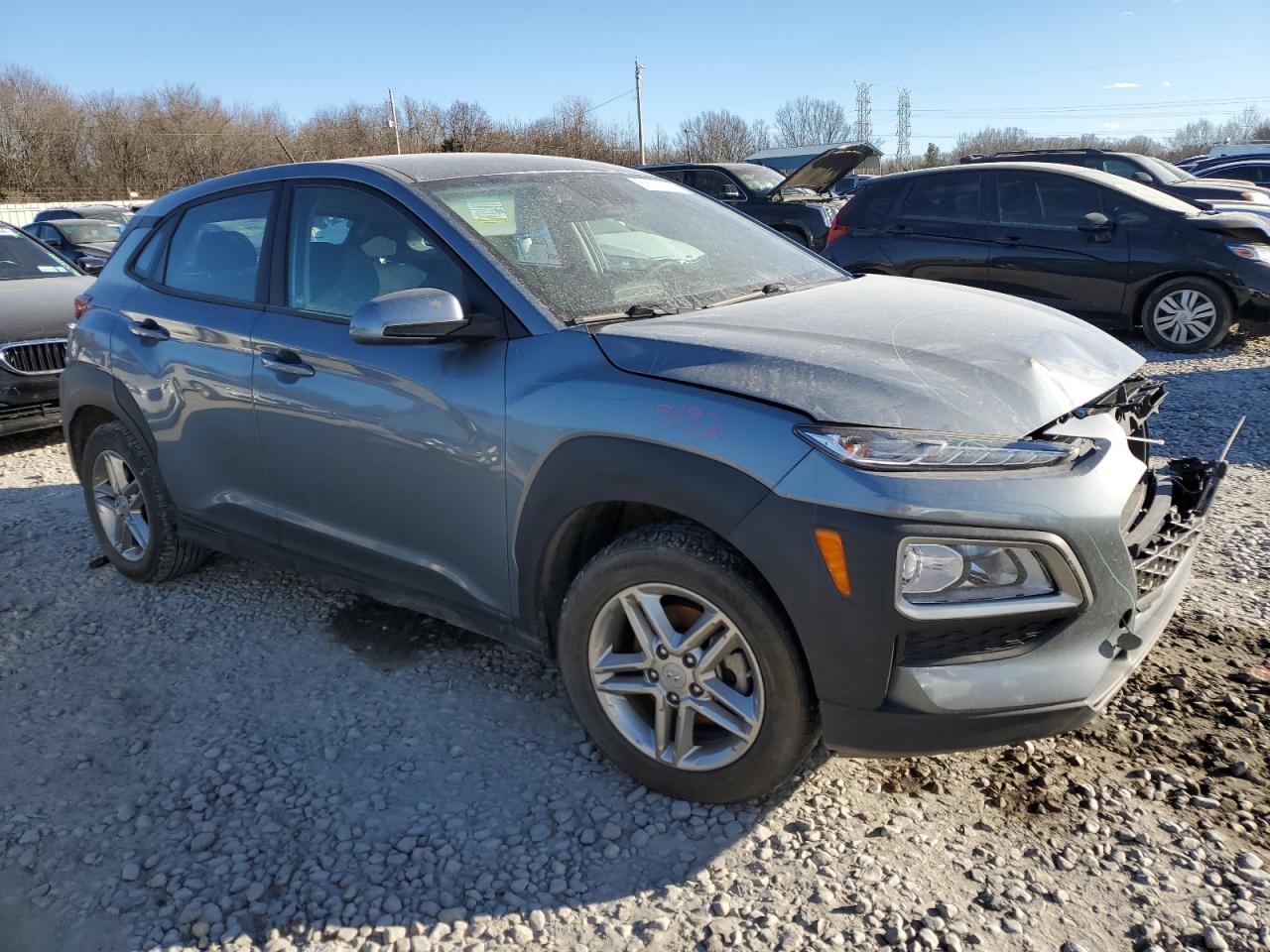 2021 Hyundai Kona VIN KM8K12AA6MU657906 Copart auction photo, front end damage thumbnail 4