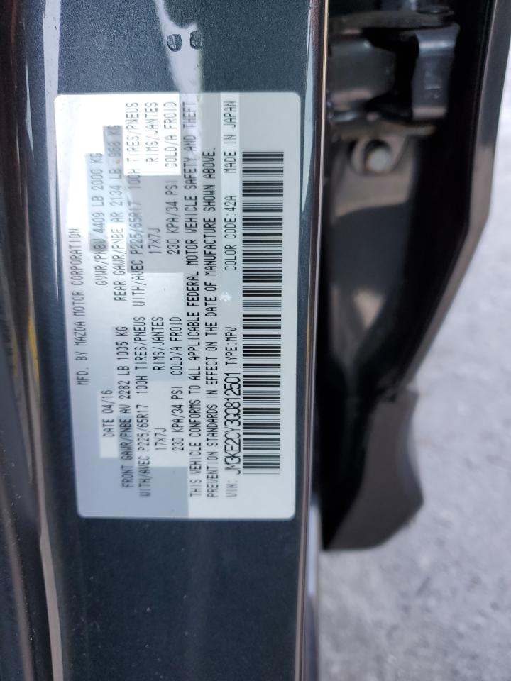 2016 Mazda CX-5 VIN JM3KE2CY3G0812501 Copart auction photo, front end / side damage thumbnail 13