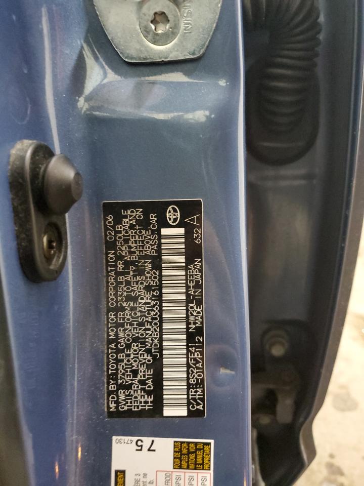 2006 Toyota Prius VIN JTDKB20U363161502 Copart auction photo, front end damage thumbnail 13