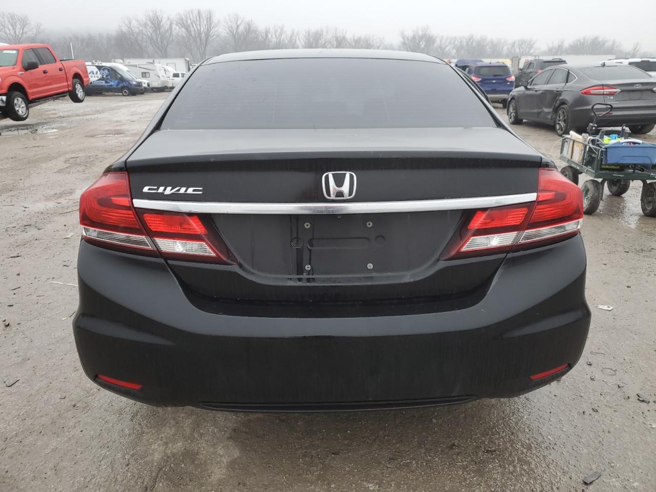 2013 Honda Civic VIN 19XFB2F50DE099287 Copart auction photo, side damage thumbnail 6