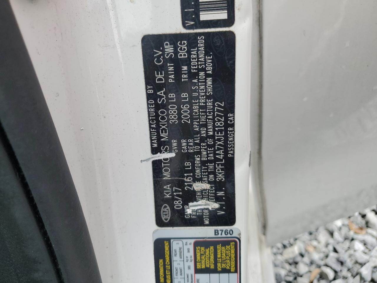 2018 KIA Forte VIN 3KPFL4A7XJE182772 Copart auction photo, rear end damage thumbnail 15