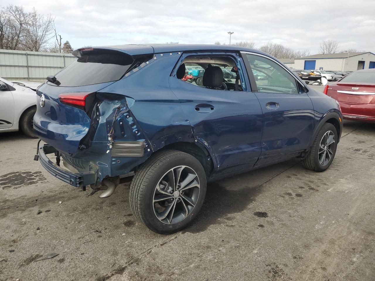 2021 Buick Encore VIN KL4MMDS28MB090644 Copart auction photo, side / rear end damage thumbnail 3