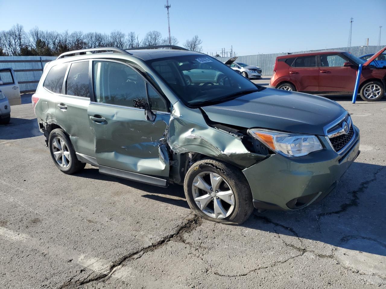 2016 Subaru Forester VIN JF2SJAHC7GH524656 Copart auction photo, side / front end damage thumbnail 4