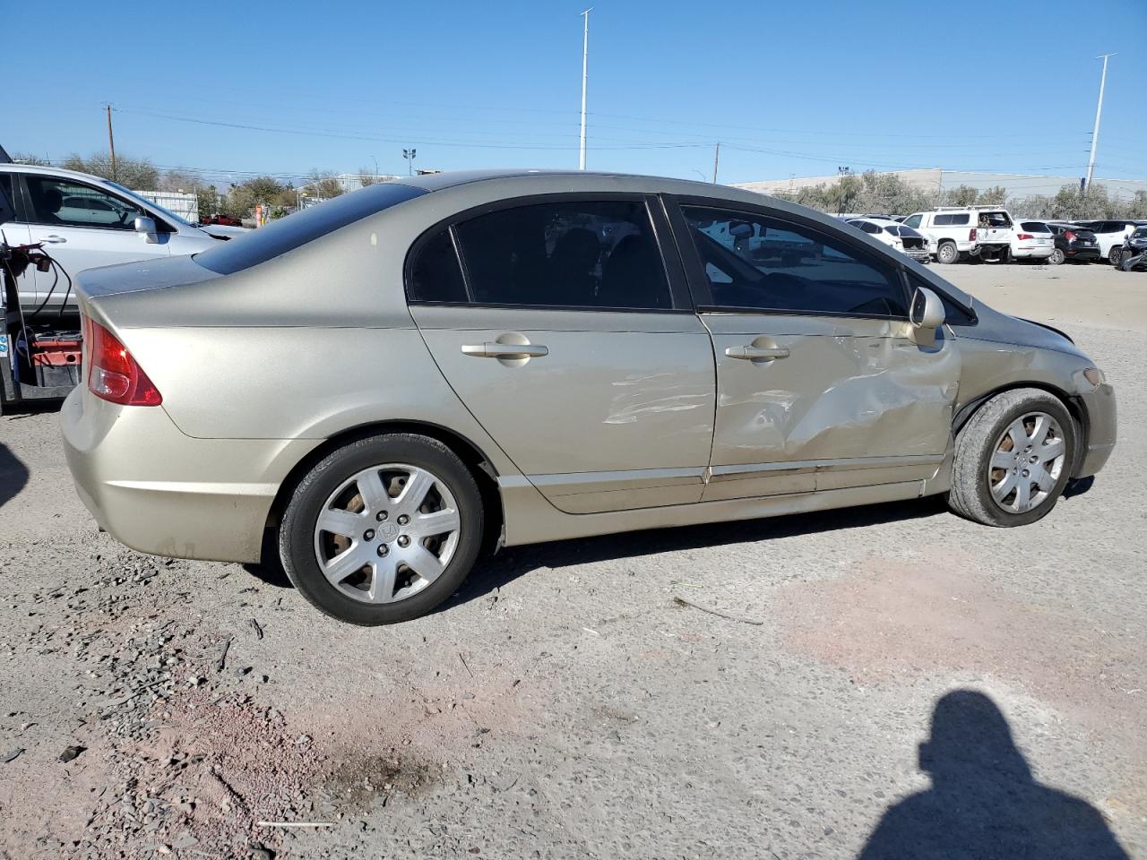 2008 Honda Civic VIN 1HGFA16528L105795 Copart auction photo, front end / side damage thumbnail 3