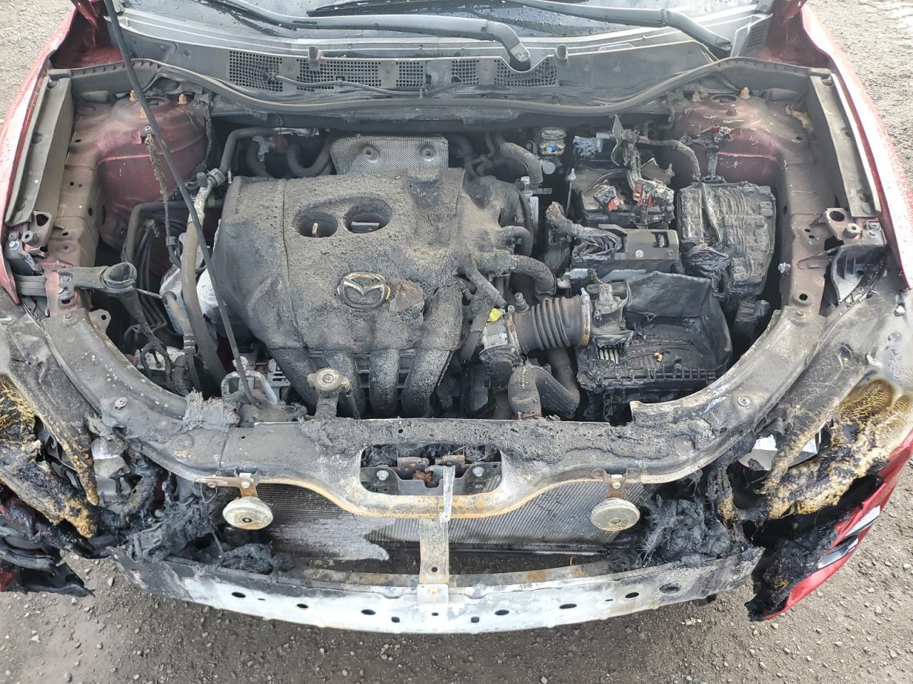 2016 Mazda CX-5 VIN JM3KE4DY6G0763854 Copart auction photo, burn - engine / rear end damage thumbnail 12