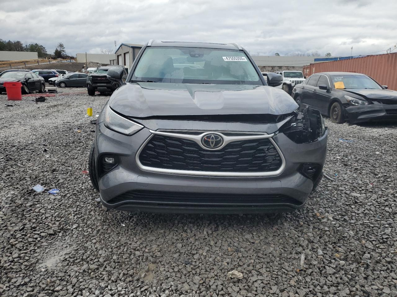 2022 Toyota Highlander VIN 5TDGZRAH5NS114576 Copart auction photo, front end / rear end damage thumbnail 5