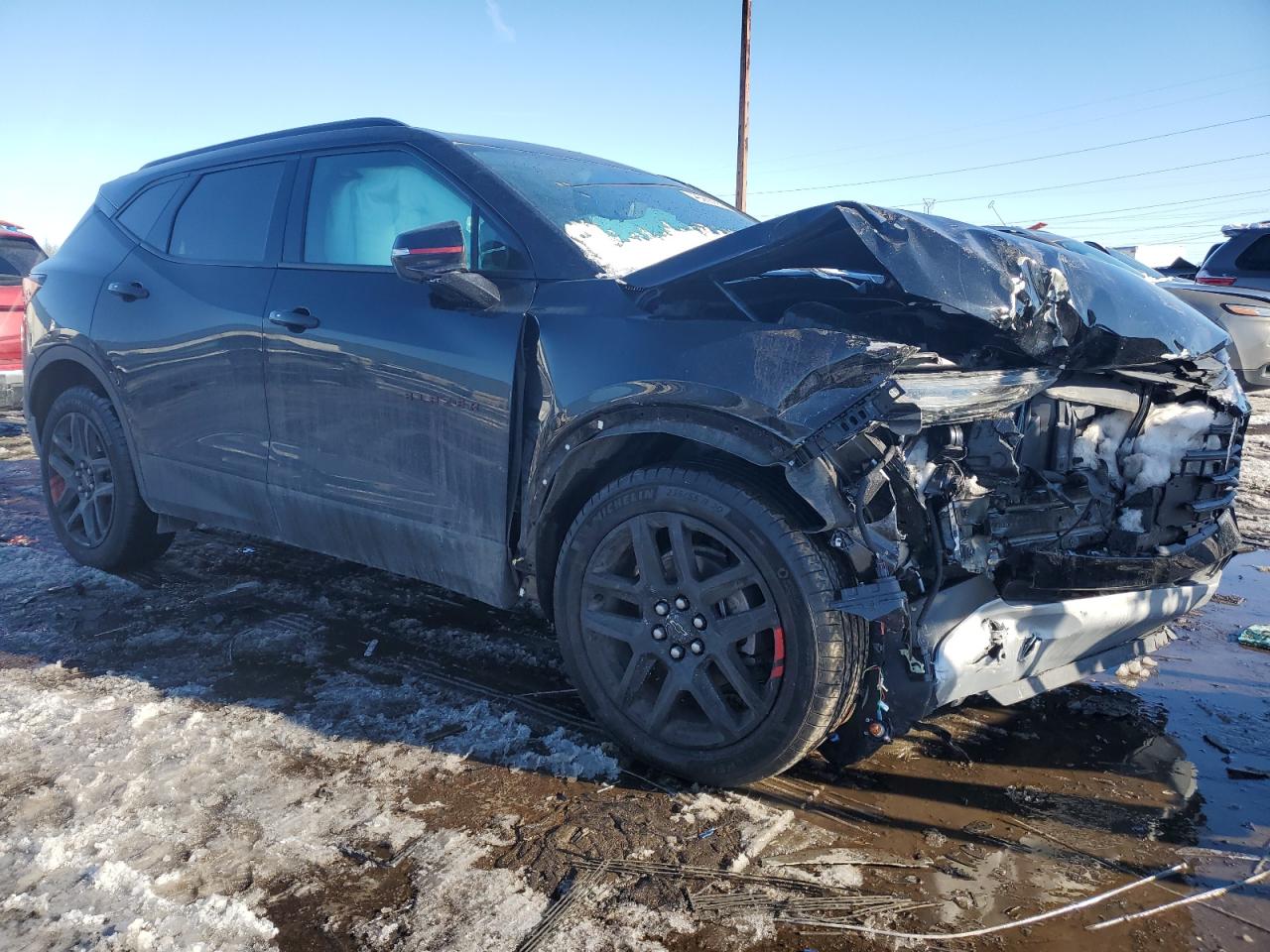 2020 Chevrolet Blazer VIN 3GNKBJRS7LS622290 Copart auction photo, front end damage thumbnail 4