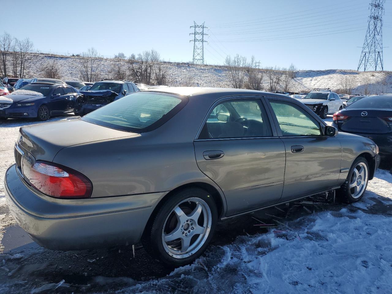 2001 Mazda 626 VIN 1YVGF22C315225141 Copart auction photo, front end / side damage thumbnail 3