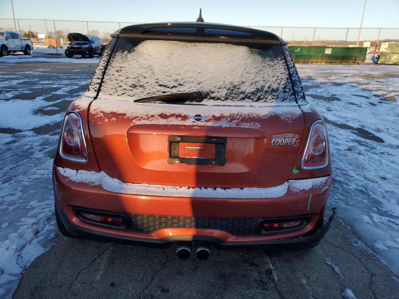 2011 MINI Cooper VIN WMWSV3C53BTY24088 Copart auction photo, rear end / mechanical damage thumbnail 6