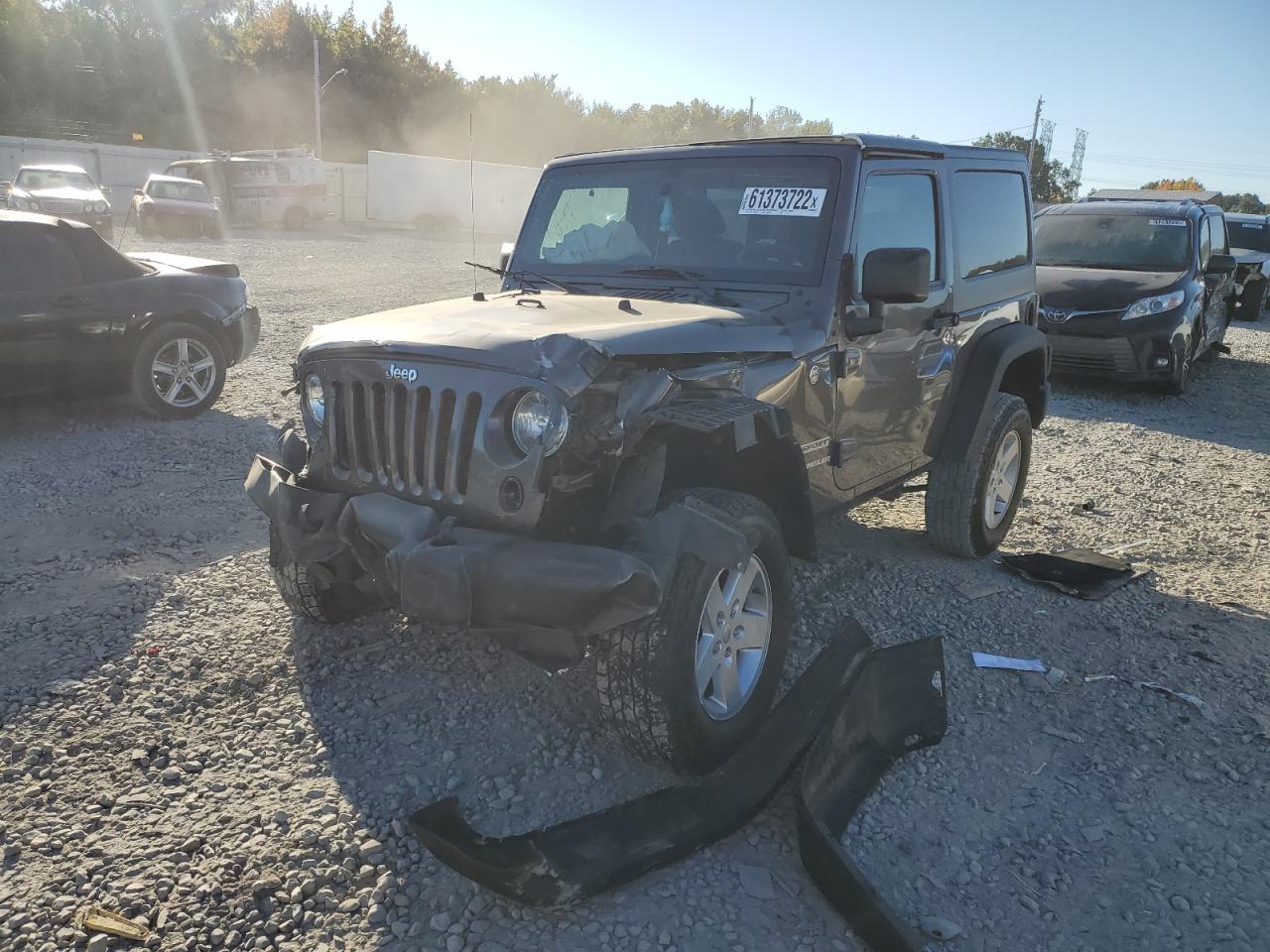 2017 Jeep Wrangler VIN 1C4AJWAG6HL521623 Copart auction photo, front end damage thumbnail 2