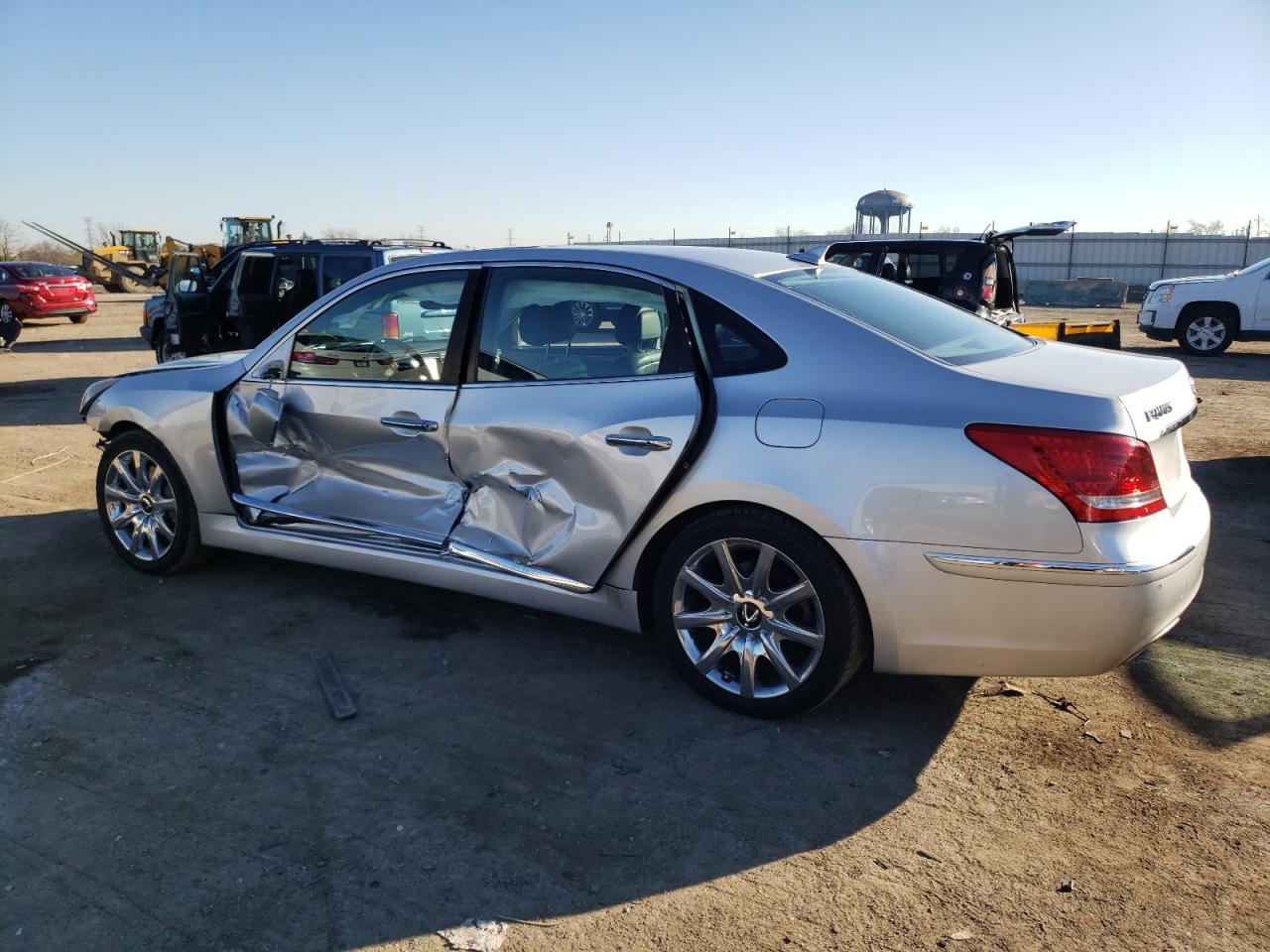 2013 Hyundai Equus VIN KMHGH4JH4DU065754 Copart auction photo, side damage thumbnail 2