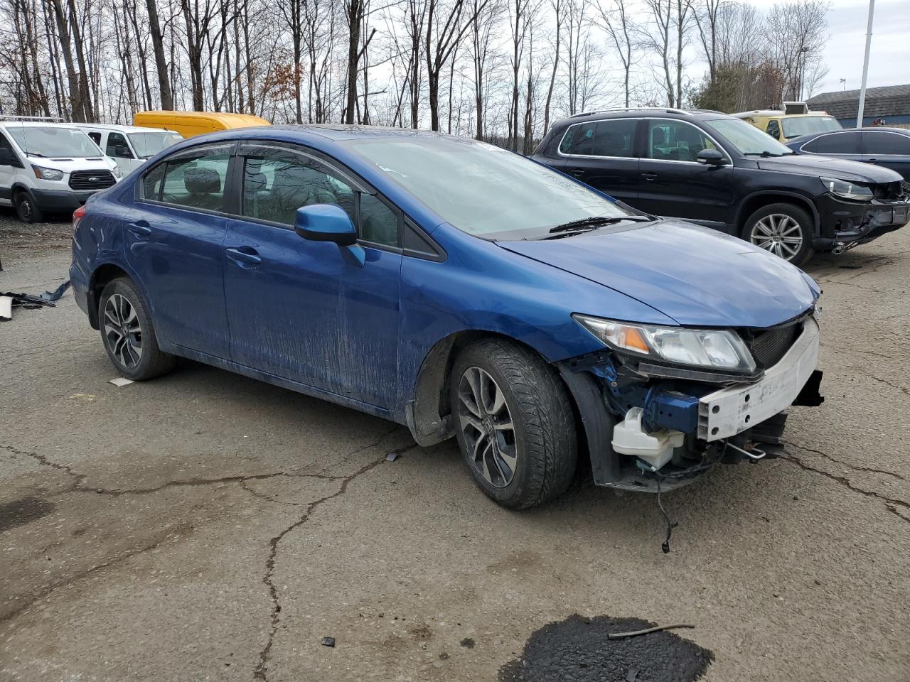2013 Honda Civic VIN 19XFB2F93DE277373 Copart auction photo, front end damage thumbnail 4