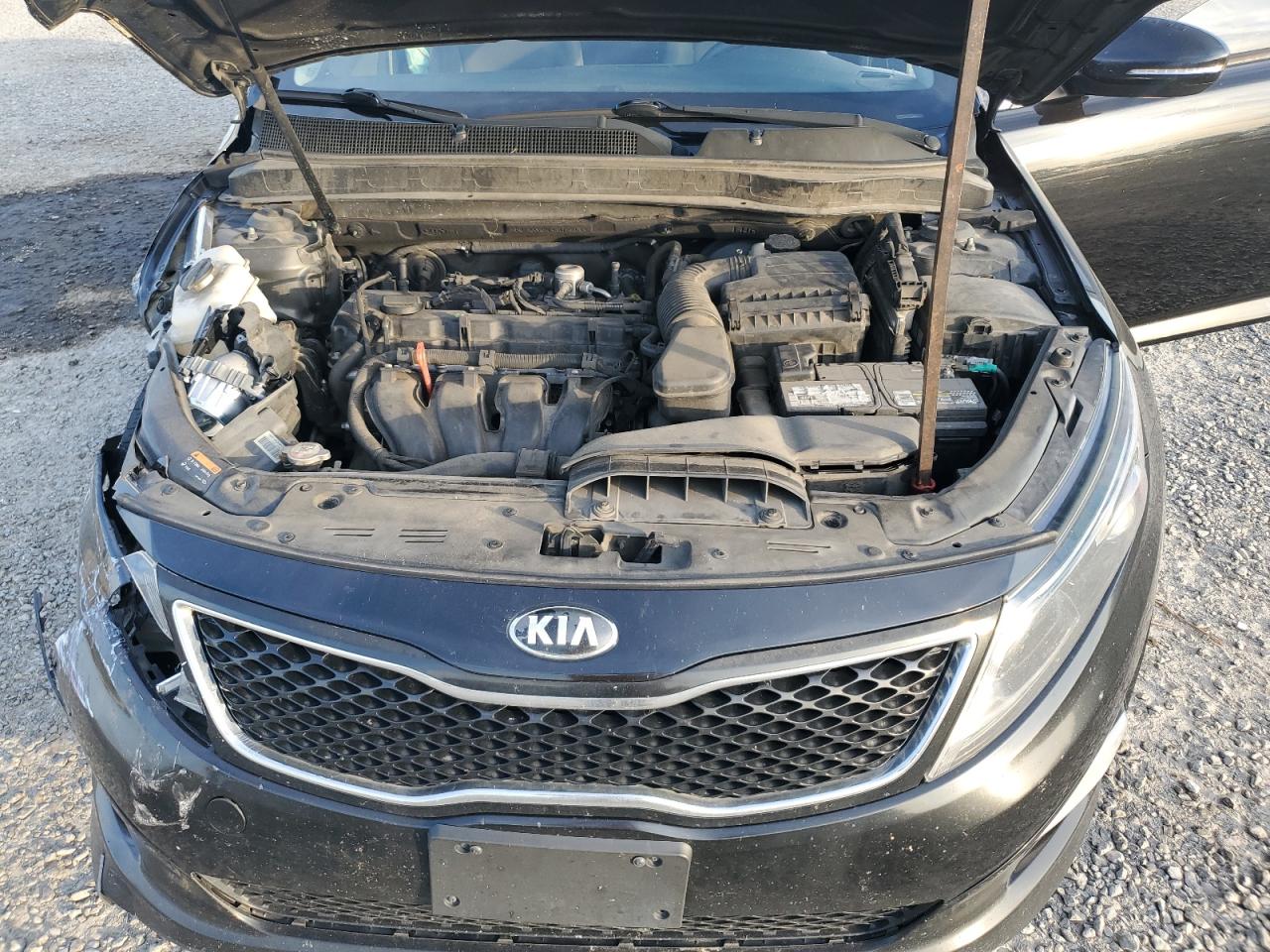 2015 KIA Optima VIN KNAGM4A70F5620345 Copart auction photo, front end / side damage thumbnail 11