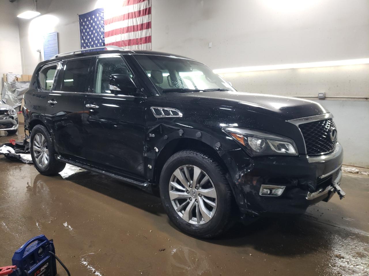 2017 Infiniti QX80 VIN JN8AZ2NE5H9150286 Copart auction photo, front end / rear end damage thumbnail 4