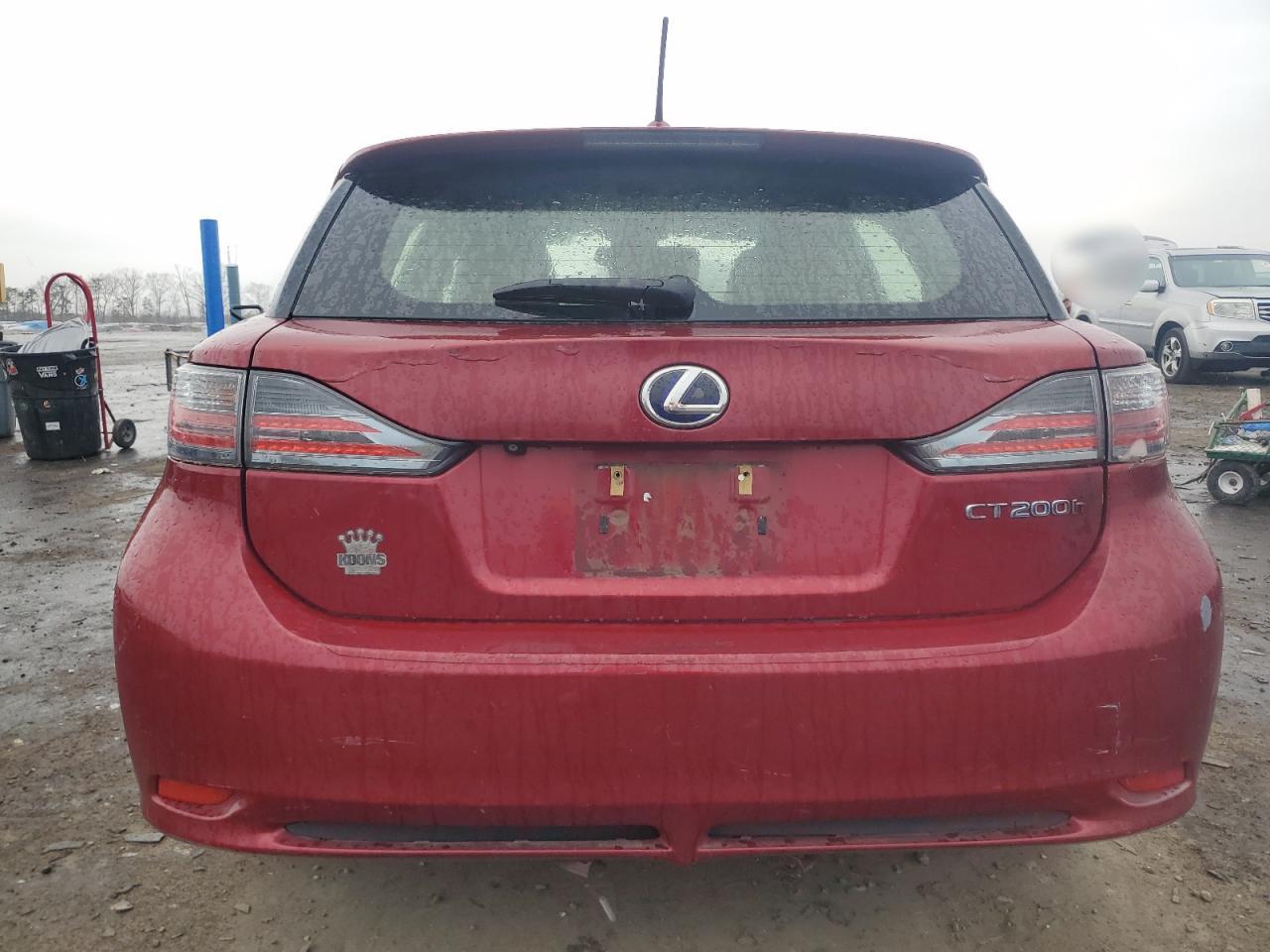 2012 Lexus CT VIN JTHKD5BH1C2101830 Copart auction photo, front end / side damage thumbnail 6