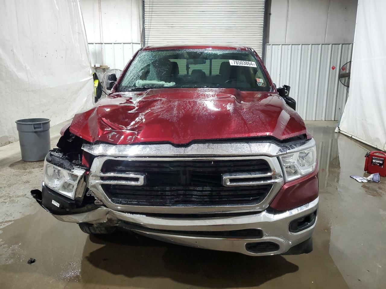 2019 RAM 1500 VIN 1C6RREFG6KN748182 Copart auction photo, front end / side damage thumbnail 5
