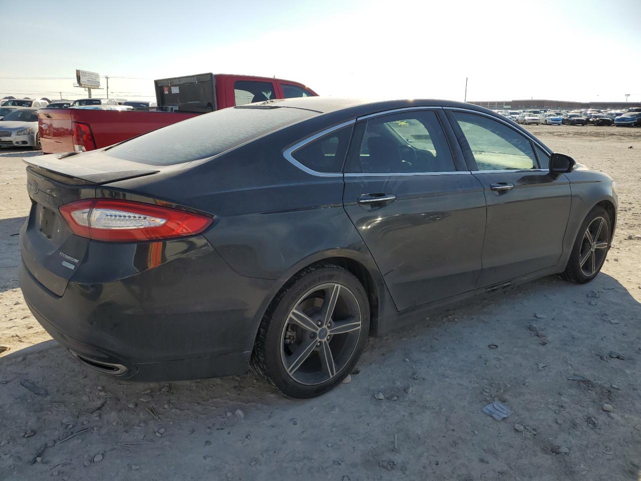 2015 Ford Fusion VIN 3FA6P0K90FR113107 Copart auction photo, side / front end damage thumbnail 3