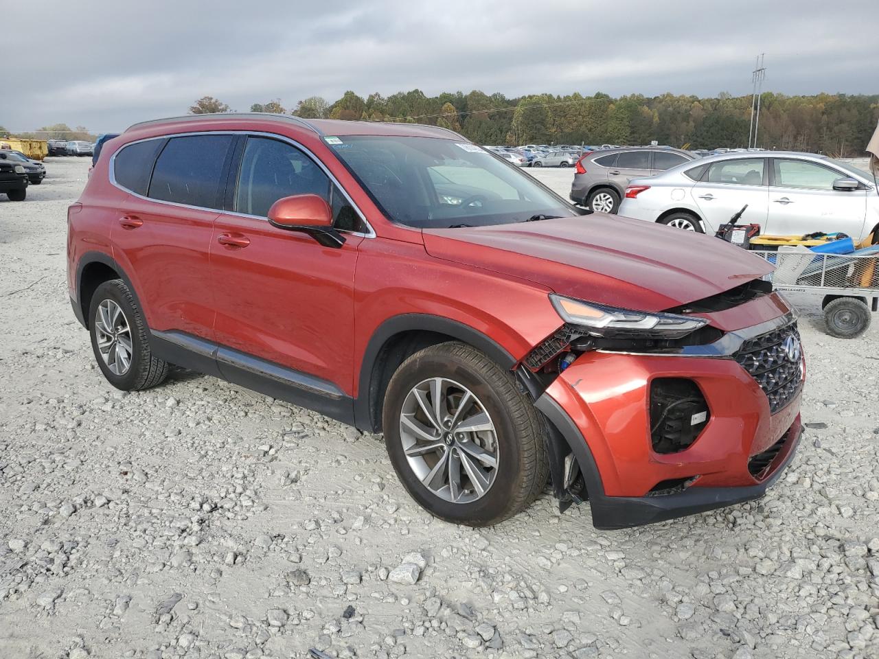 2019 Hyundai Santa Fe VIN 5NMS33AD8KH059089 Copart auction photo, front end damage thumbnail 4
