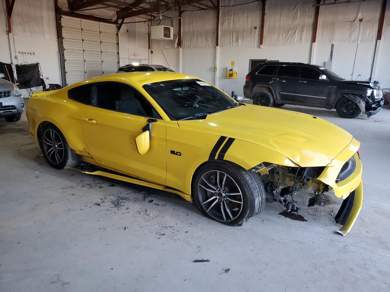 2017 Ford Mustang VIN 1FA6P8CF3H5285009 Copart auction photo, side / front end damage thumbnail 4