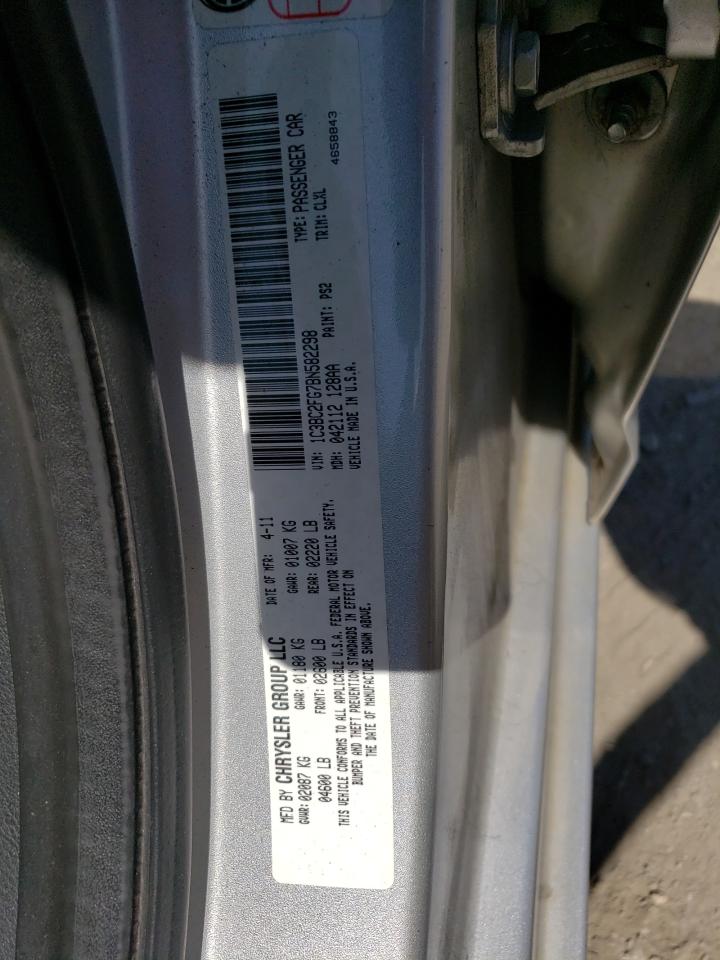 2011 Chrysler 200 VIN 1C3BC2FG7BN582298 Copart auction photo, front end / minor dent/scratches damage thumbnail 12