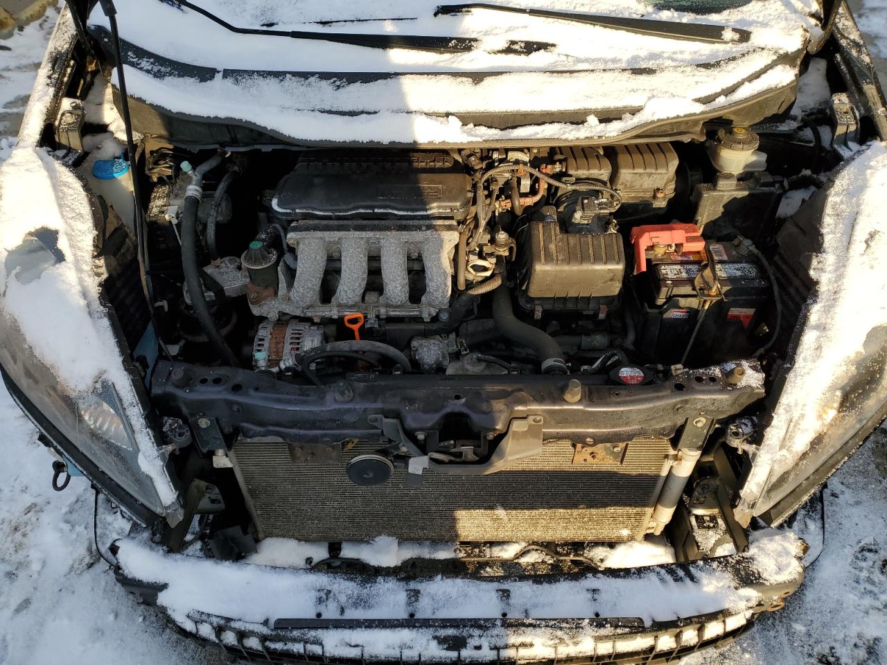 2013 Honda Fit VIN JHMGE8H5XDC066234 Copart auction photo, front end / side damage thumbnail 11