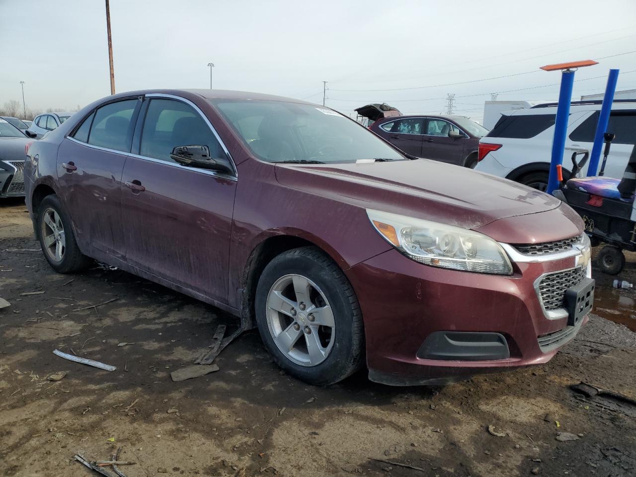 2015 Chevrolet Malibu VIN 1G11C5SL7FF134003 Copart auction photo, side / front end damage thumbnail 4