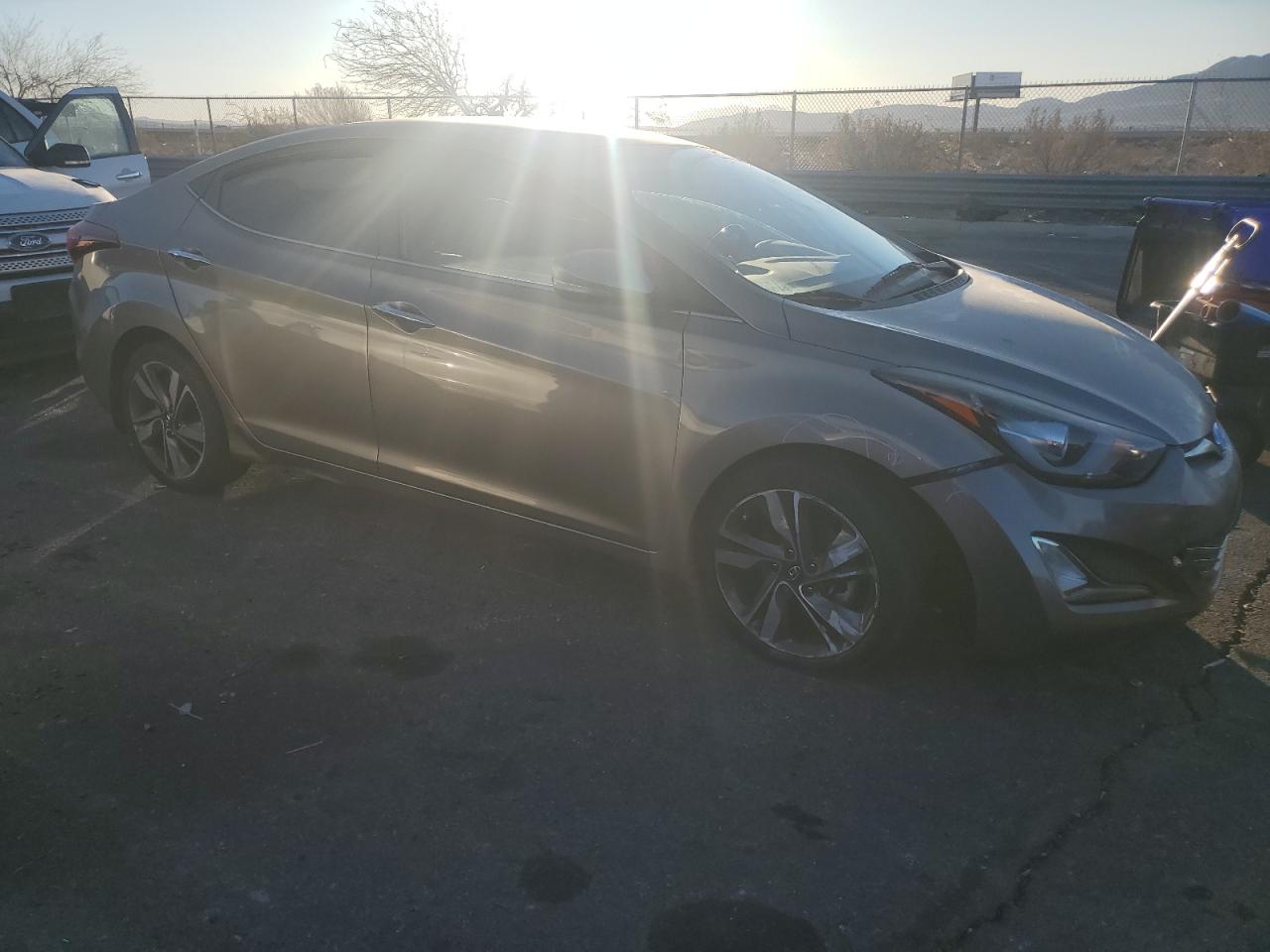 2015 Hyundai Elantra VIN 5NPDH4AEXFH618112 Copart auction photo, vandalism / side damage thumbnail 4