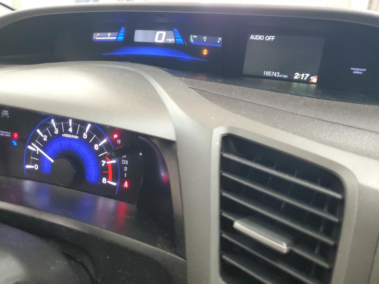 2012 Honda Civic VIN 19XFB2F57CE042177 Copart auction photo, side damage thumbnail 9