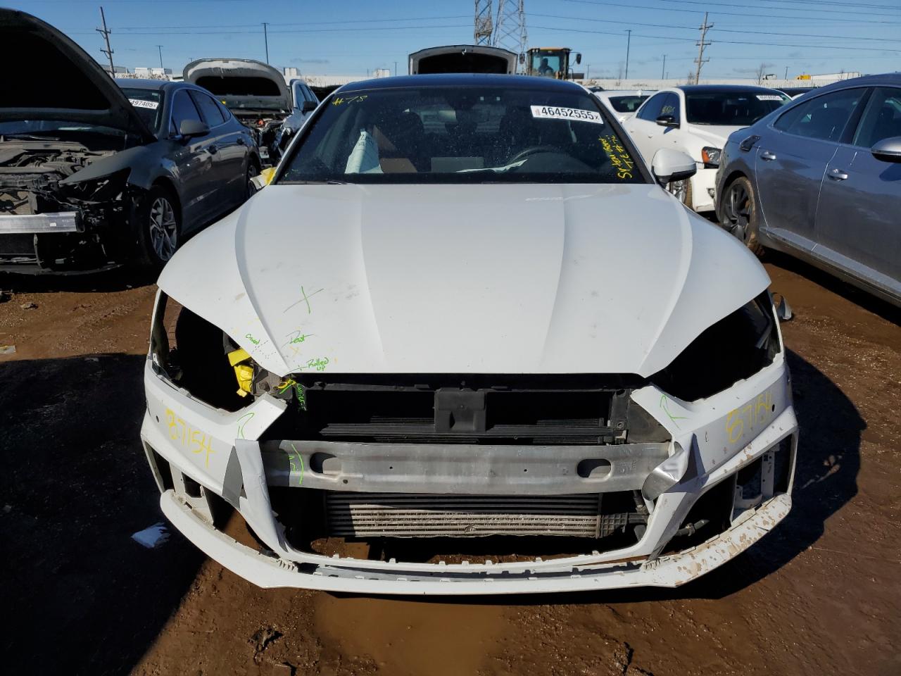 2019 Audi A5 VIN WAUENCF56KA077381 Copart auction photo, front end damage thumbnail 5