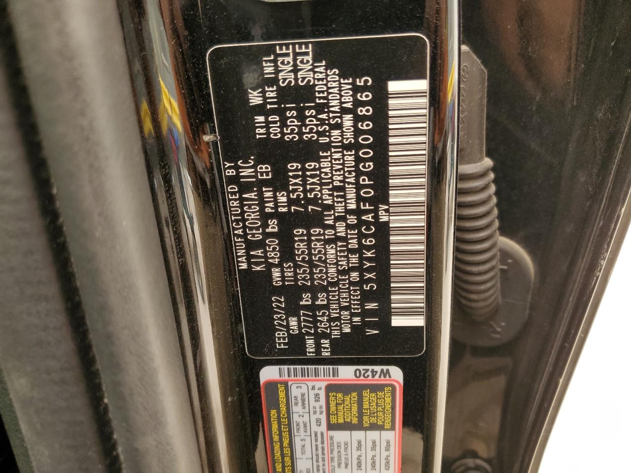 2023 KIA Sportage VIN 5XYK6CAF0PG006865 Copart auction photo, front end / mechanical damage thumbnail 13