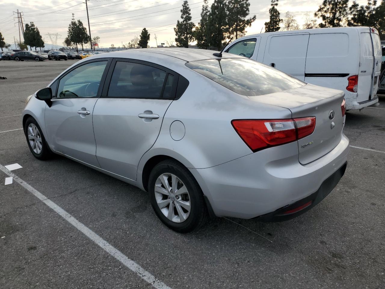 2014 KIA Rio VIN KNADN4A30E6353469 Copart auction photo, rear end damage thumbnail 2
