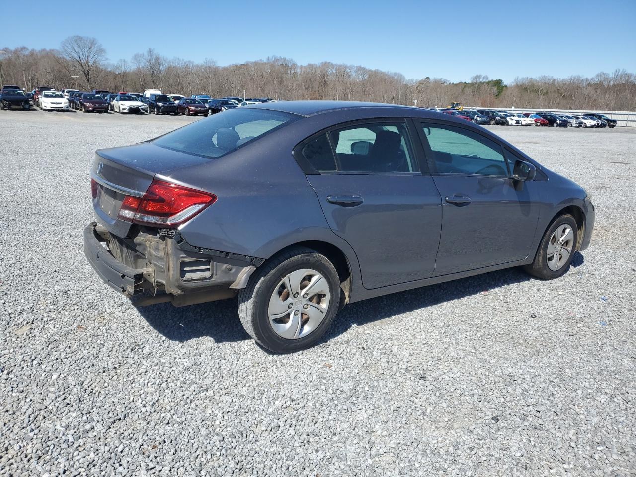 2014 Honda Civic VIN 2HGFB2F55EH514420 Copart auction photo, rear end / minor dent/scratches damage thumbnail 3