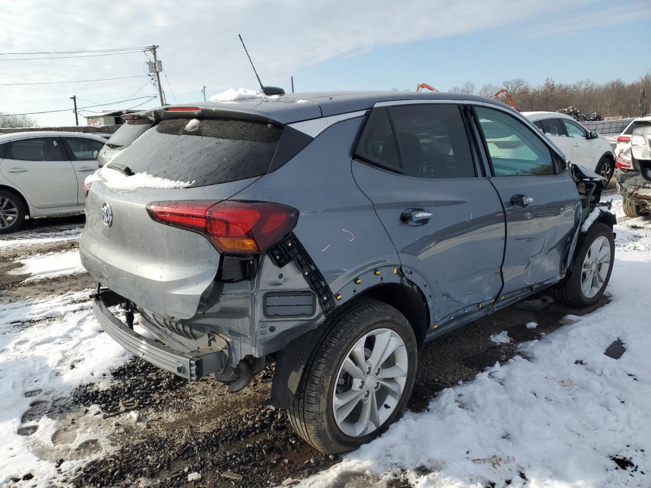 2022 Buick Encore VIN KL4MMCSL6NB053550 Copart auction photo, all over damage thumbnail 3