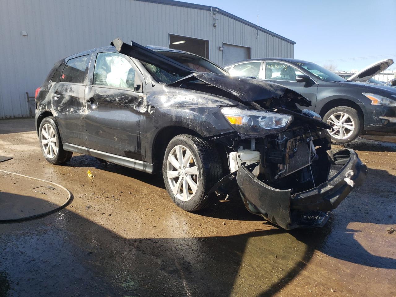 2014 Mitsubishi Outlander VIN 4A4AR3AUXEE027285 Copart auction photo, rollover / front end damage thumbnail 4