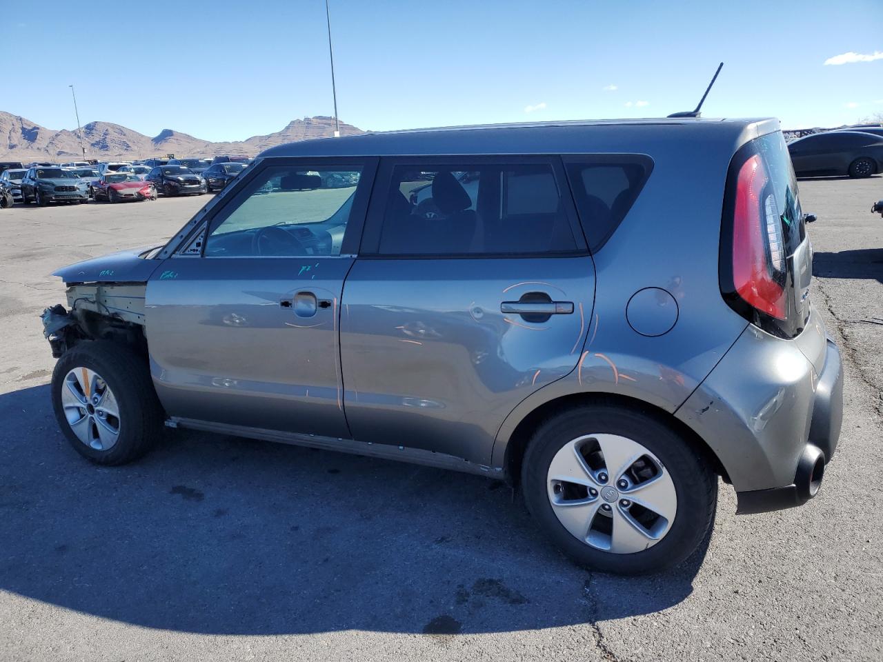 2015 KIA Soul VIN KNDJN2A22F7208222 Copart auction photo, front end / side damage thumbnail 2