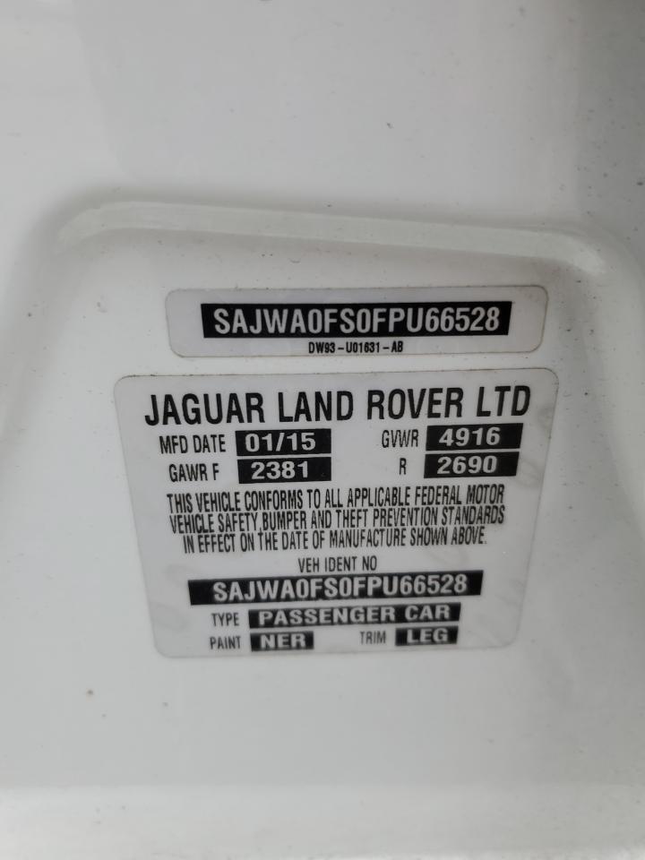 2015 Jaguar XF VIN SAJWA0FS0FPU66528 Copart auction photo, front end damage thumbnail 12