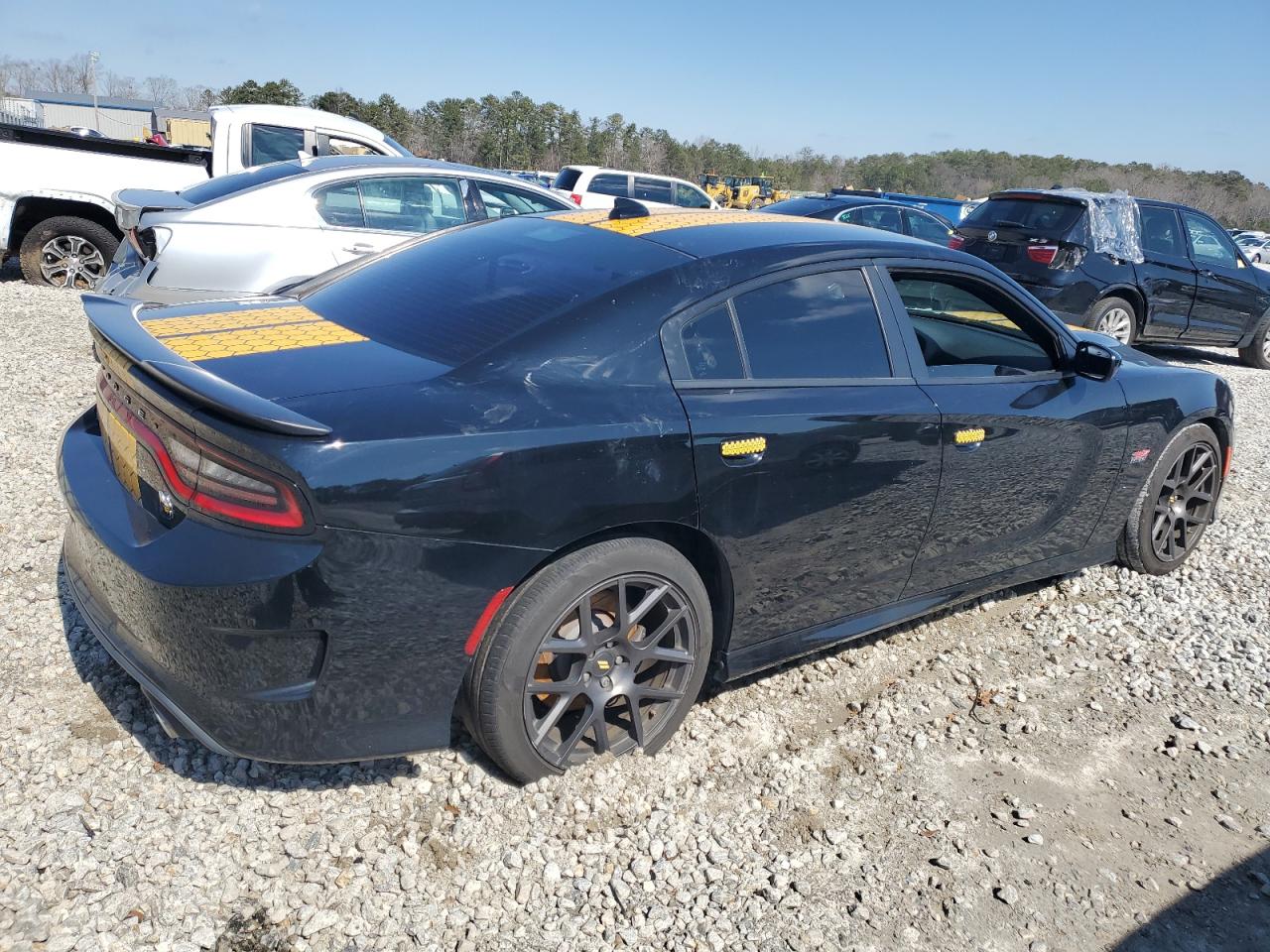 2019 Dodge Charger VIN 2C3CDXGJ1KH749045 Copart auction photo, vandalism damage thumbnail 3