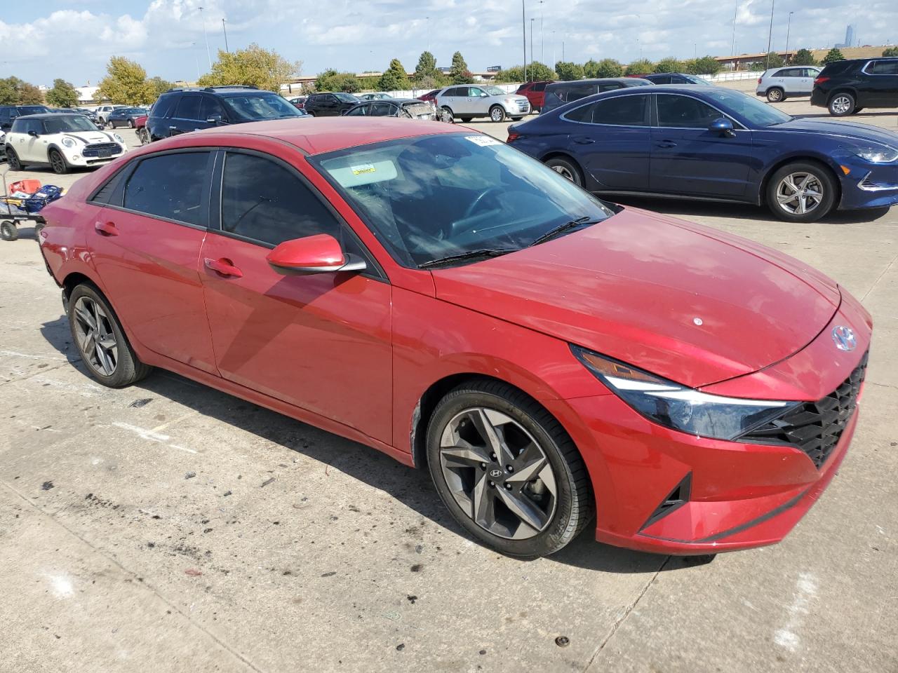 2023 Hyundai Elantra VIN 5NPLS4AG9PH107751 Copart auction photo, rear end / hail damage thumbnail 4
