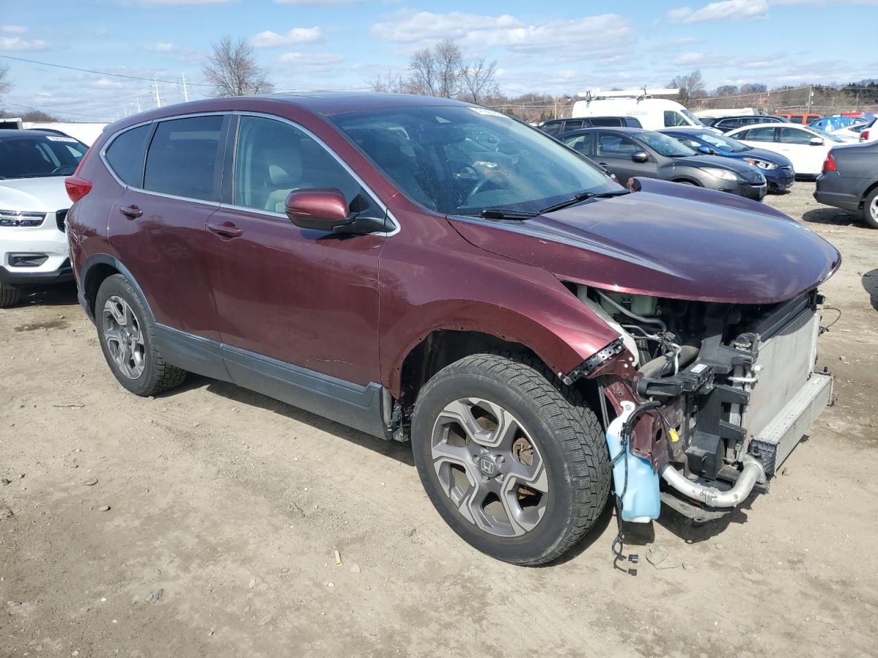 2018 Honda CR-V VIN 7FARW2H81JE025914 Copart auction photo, front end / stripped damage thumbnail 4