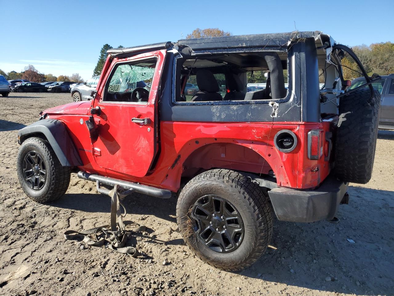 2017 Jeep Wrangler VIN 1C4AJWAGXHL515808 Copart auction photo, rollover damage thumbnail 2