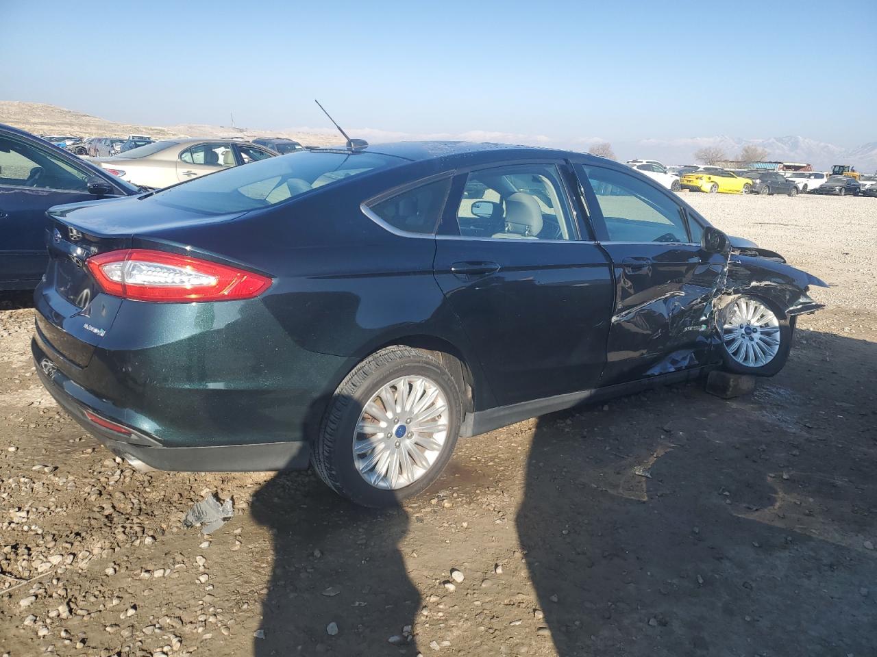2014 Ford Fusion VIN 3FA6P0UU7ER171277 Copart auction photo, side / front end damage thumbnail 3