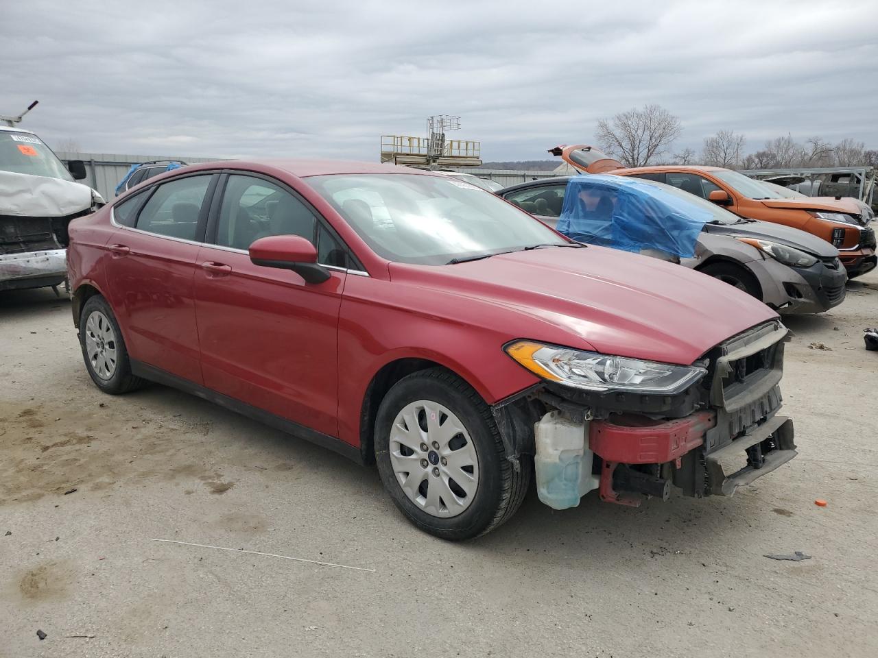 2020 Ford Fusion VIN 3FA6P0G74LR169053 Copart auction photo, front end damage thumbnail 4