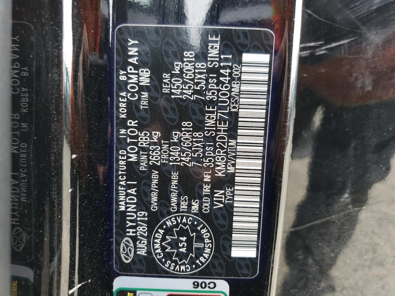 2020 Hyundai Palisade VIN KM8R2DHE7LU064411 Copart auction photo, front end / minor dent/scratches damage thumbnail 14