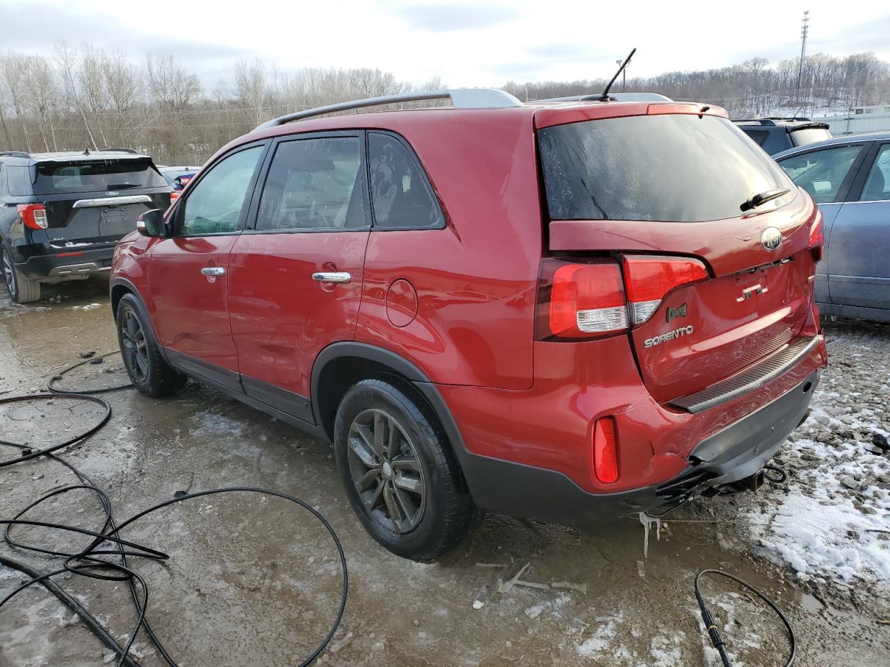 2014 KIA Sorento VIN 5XYKT3A62EG433180 Copart auction photo, rear end damage thumbnail 2