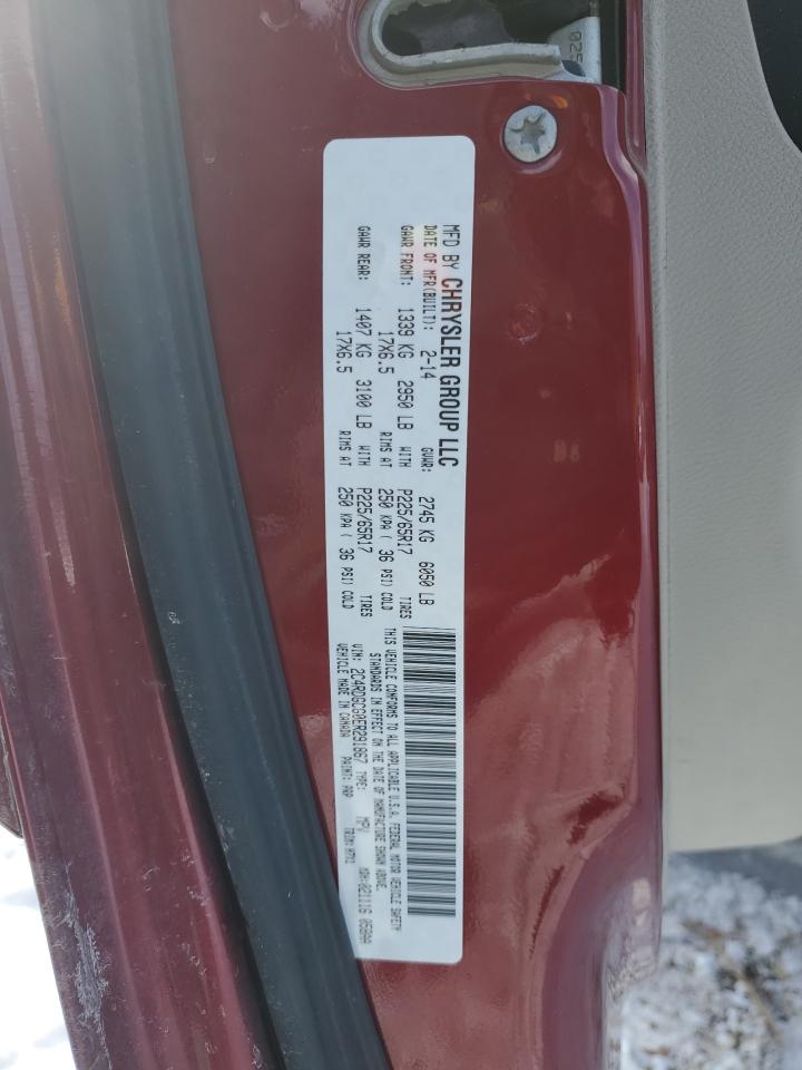 2014 Dodge Caravan VIN 2C4RDGCG0ER291867 Copart auction photo, front end / minor dent/scratches damage thumbnail 13
