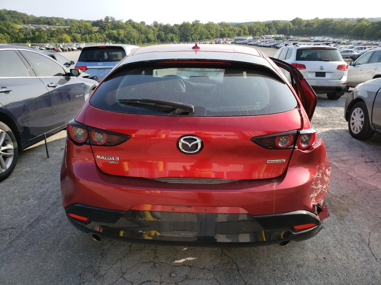 2021 Mazda 3 VIN JM1BPBML1M1333554 Copart auction photo, all over / side damage thumbnail 6