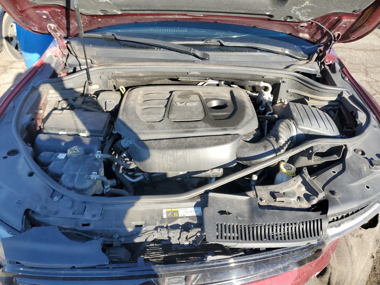 2018 Dodge Durango VIN 1C4RDHDG2JC384963 Copart auction photo, front end / side damage thumbnail 14